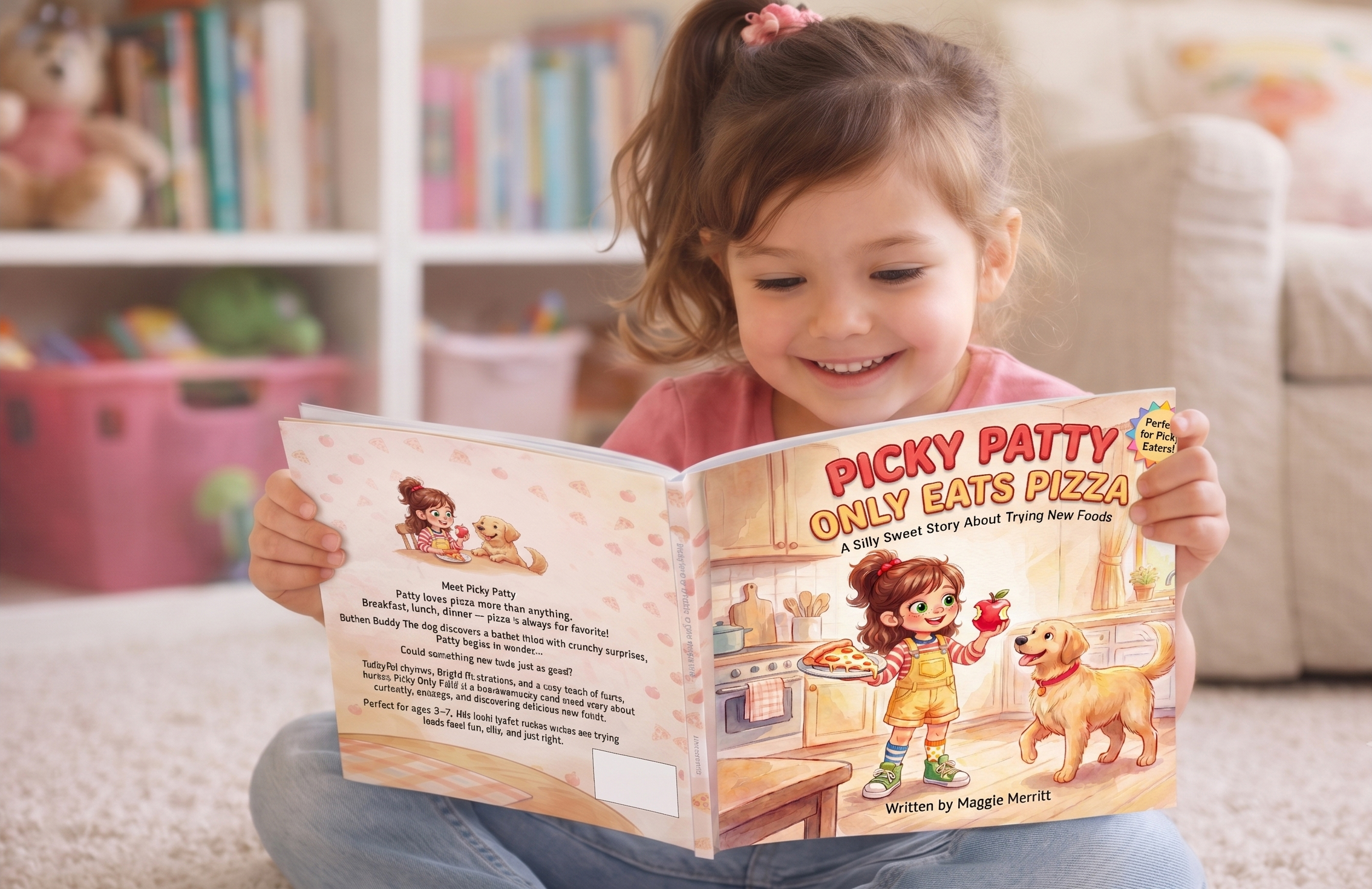 Child reading Picky Patty book